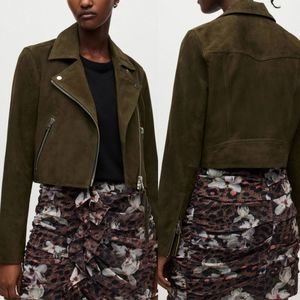 Vigoss Faux Suede Moto  Cropped Biker Jacket